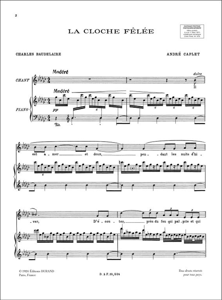La Cloche Felee Cht-Piano